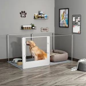 6-Panel Heavy-Duty Acrylic Dog Playpen - The Ultimate Indoor Pet Enclosure