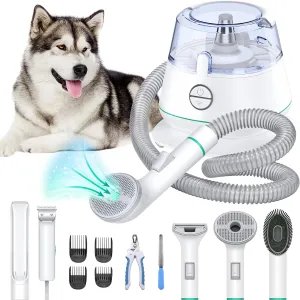 7-in-1 Dog Grooming Vacuum & Vacuum Suction, Low Noise , Professional Doggy Vacuum with 5 Proven Grooming Tools