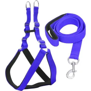Chullbull Pet Products Harness and Leash for Dogs (Blue)