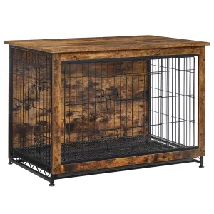 Dog Crate Furniture, Side End Table, Modern Kennel for Dogs Indoor up to 70 lb, Heavy-Duty Dog Cage with Multi-Purpose Removable Tray