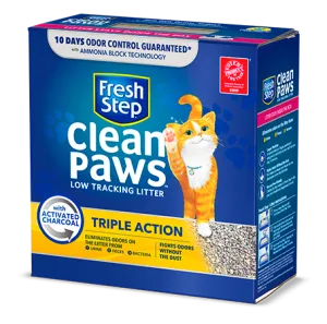 Fresh Step Clean Paws Triple Action Cat Litter 22.5 lbs