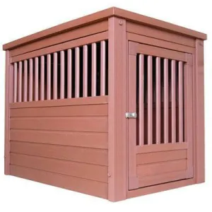 Med Dog Crate End Table Russet