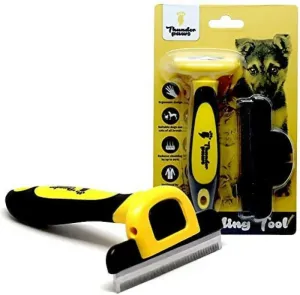 Professional dog and cat deshedding tool and grooming 4-inch stainless steel comb by Thunderpaws | Free your pet from hair allergies