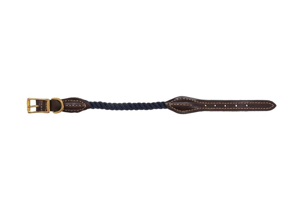 Rope Dog Collar - Navy